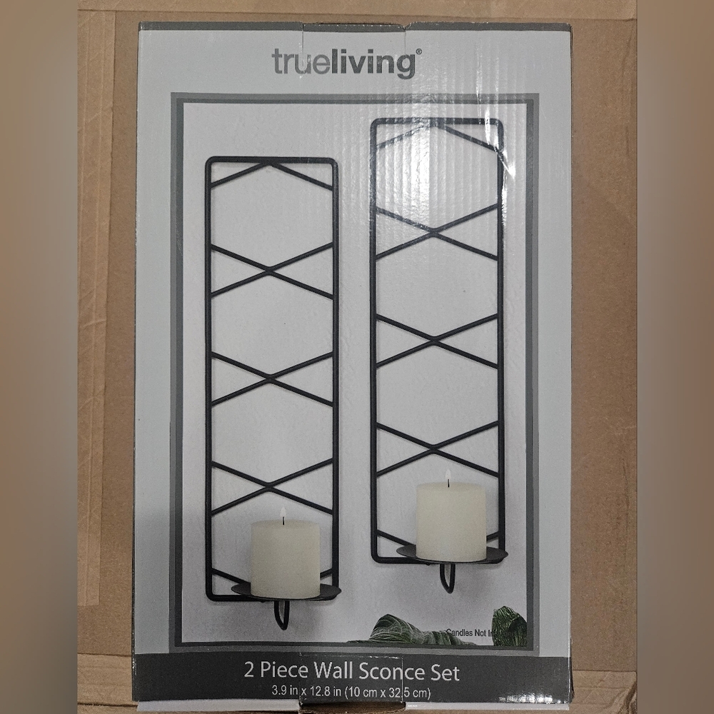 Geometric Black Wall Candle Holders
